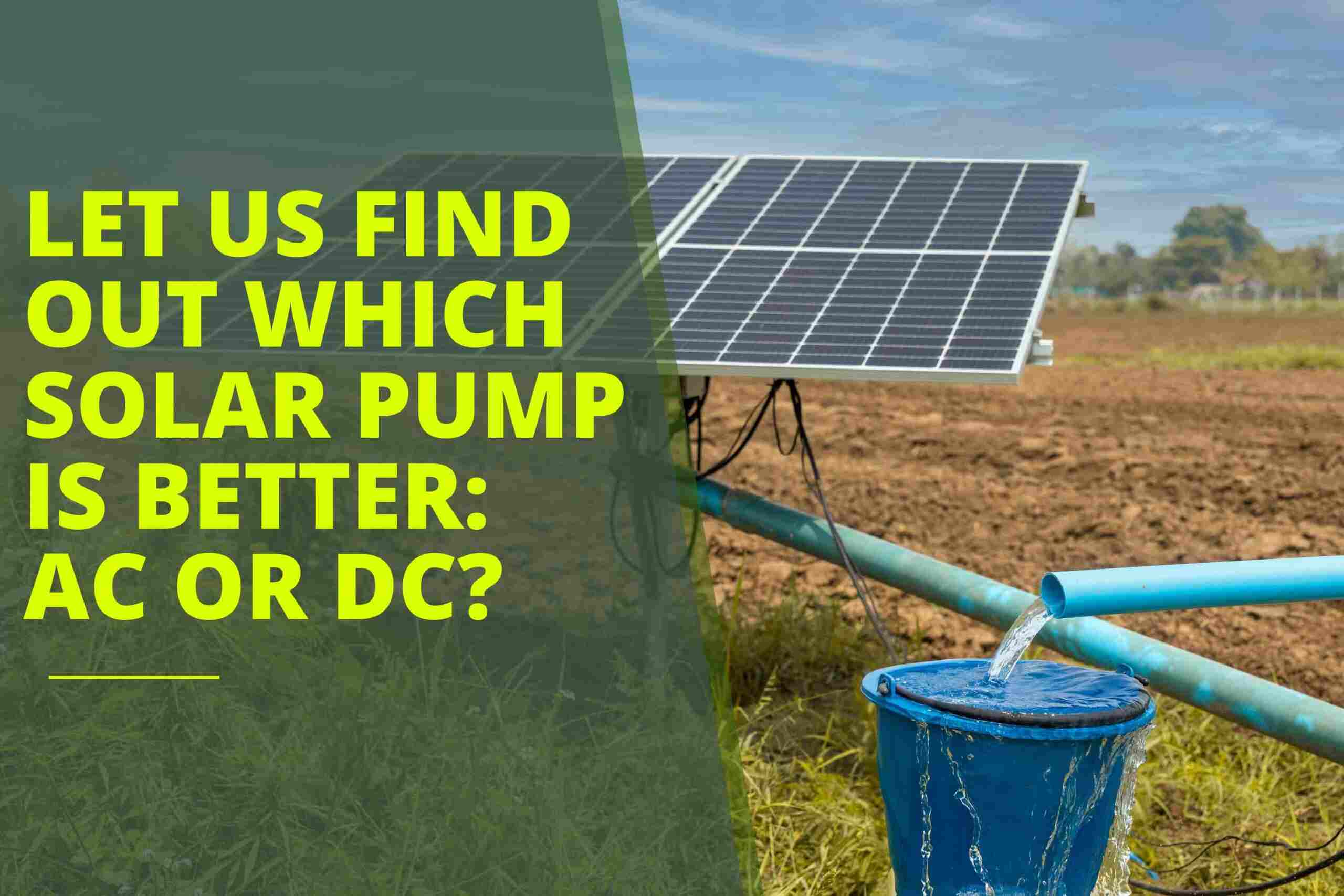 ac dc water pump