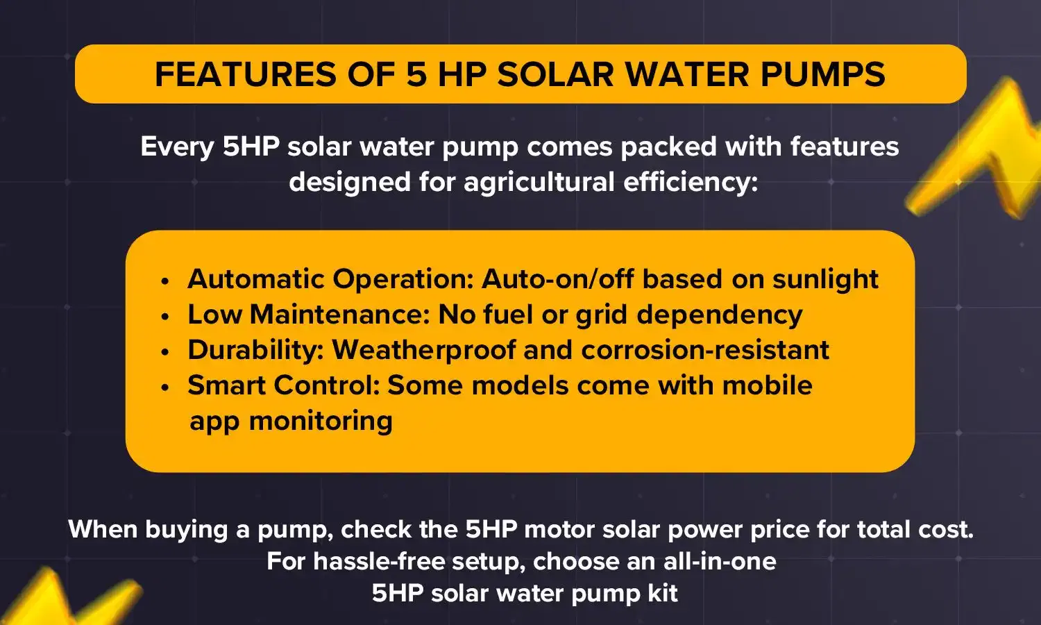 5hp solar water pump