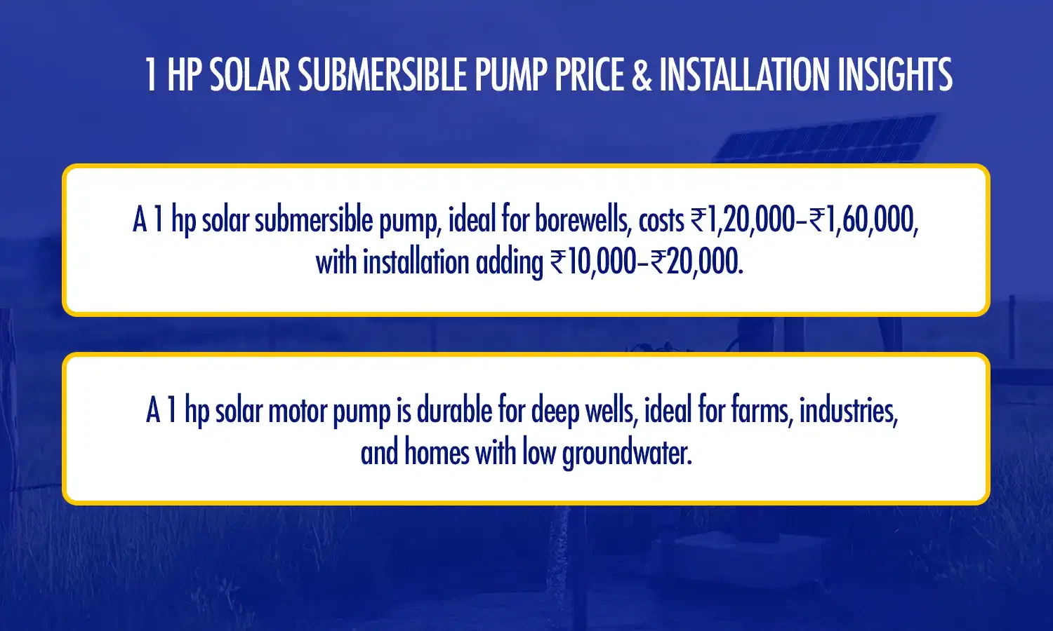 1 hp solar water pump price