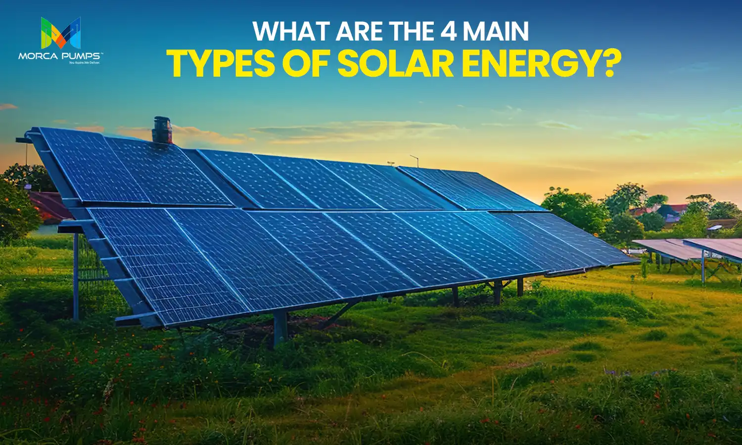 What are the 4 main types of solar energy?