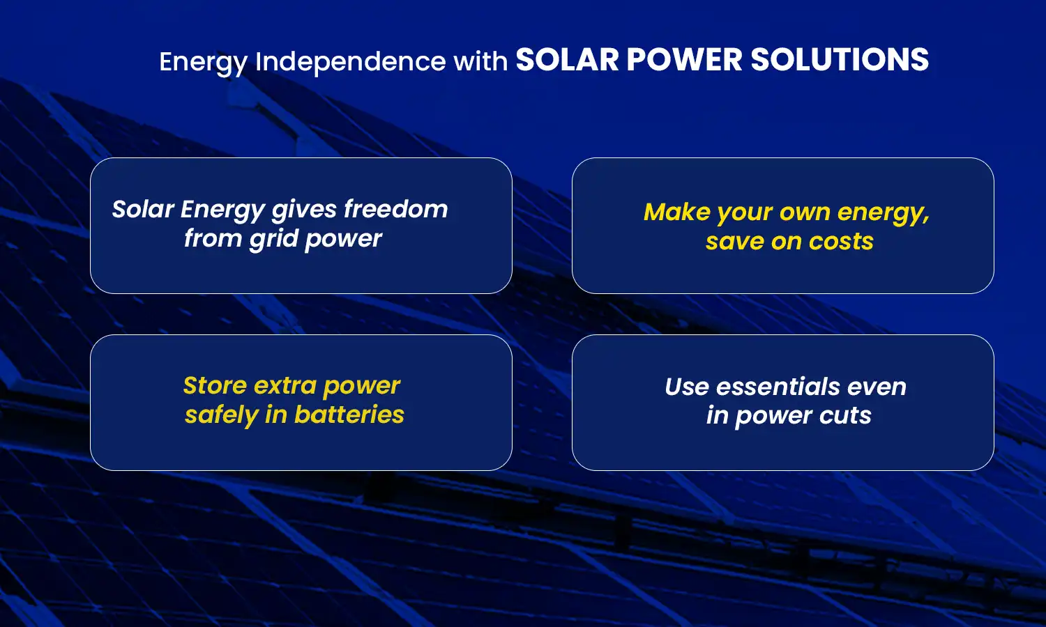 benefits from solar energy