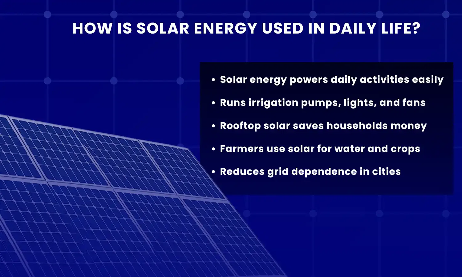 advantage of solar energy