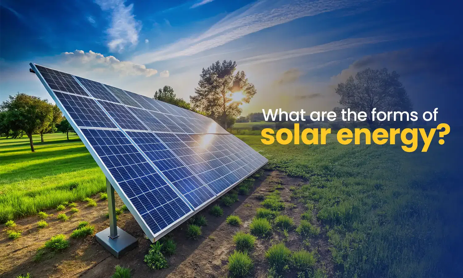 What are the forms of solar energy?