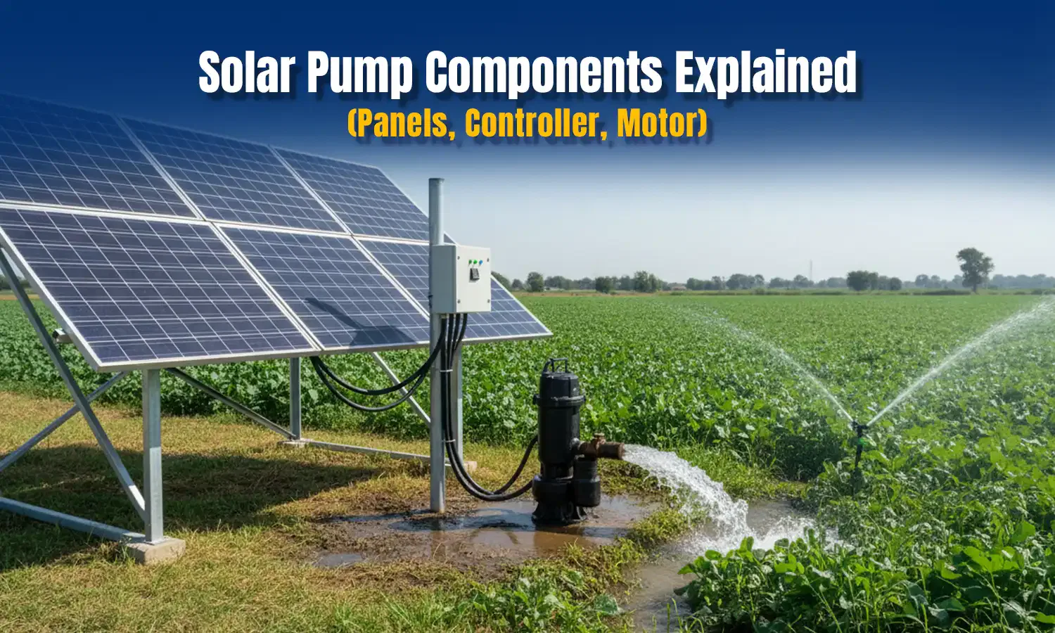 Solar Pump Components Explained (Panels, Controller, Motor)