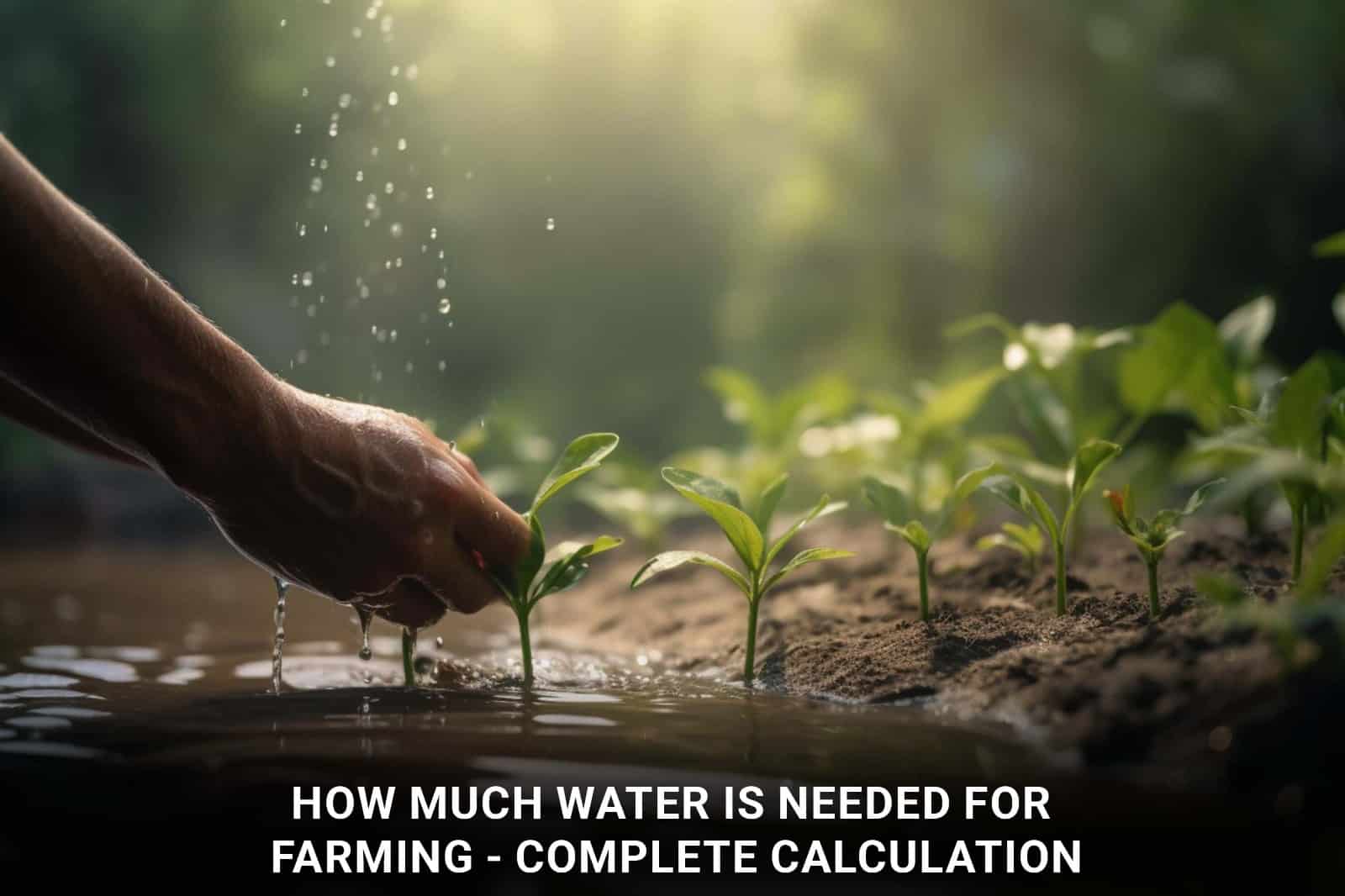 Water is Needed for Farming